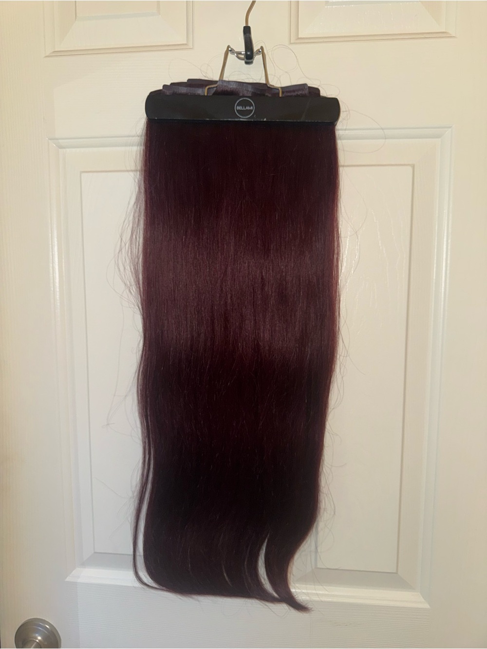 BELLAMI Mullberry Straight Silk Seam Clip-In Human Hair Extensions 24” 260g 7pc - Picture 3 of 12